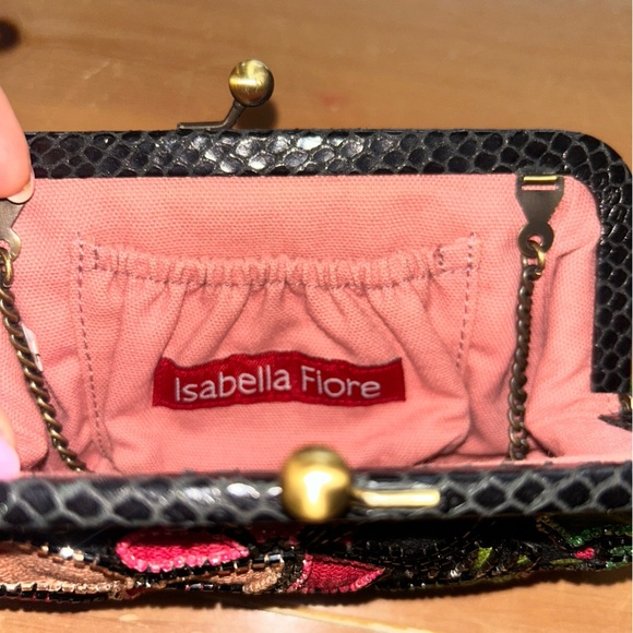 Floral Black and Pink Women's Bag - Picture 4 of 4